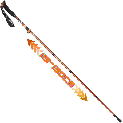 Shkopinj Nordic Walking Enero Pro Trip W, teleskopik, me çantë për t’i mbajtur, portokalli