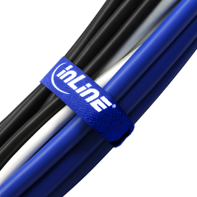 Lidhëse kabllosh INLINE, 20mm, 40cm, blu, set 10 copë