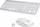 Set tastierë dhe maus wireless, profil i ulët, USB, i bardhë