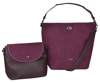 Çantë dore David Jones CM5325A, bordo, polyuretan