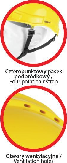 Helmetë mbrojtëse Dedra, rrip mjekre në 4 pika, e bardhë