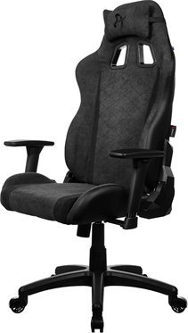 Karrige gaming Arozzi Avanti me stof të butë, ergonomike, gri e errët