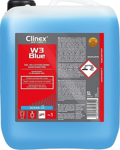 Xhel pastrimi për banjo Clinex W3 Blue, profesional, 5L