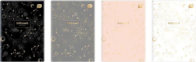 Fletore Interdruk Brulion A5 / 96K Grid Metallic Dreams, 5 copë