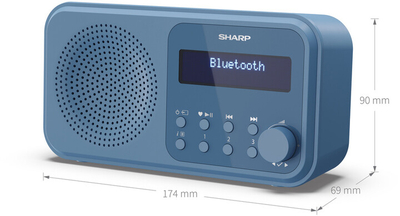 Radio Sharp DR-P420BL, blu