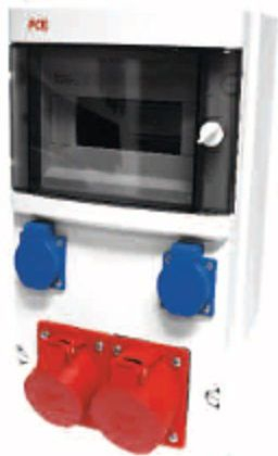 Panel shpërndarës fiks PCE STAR 9016850W, 2x32A 5P, IP44, i bardhë