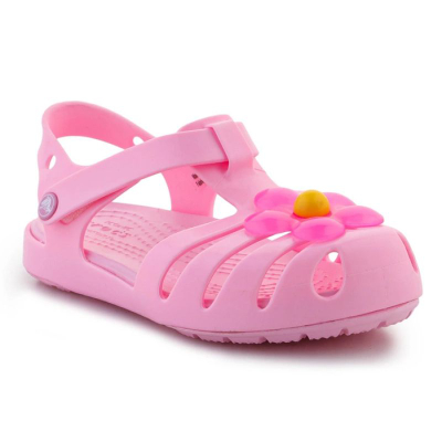 Sandale fëmijësh Crocs Isabela Charm Jr 208445-6S0, materiale Croslite, rozë