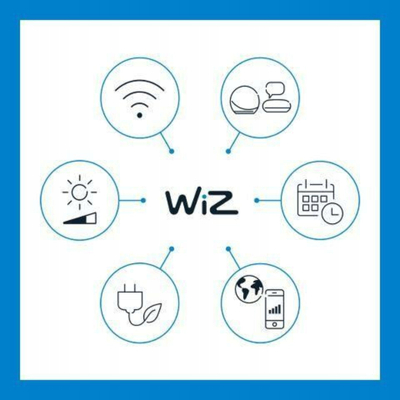 Llambë e zgjuar WiZ 8719514550070Z, LED A60, 8W me Wi‑Fi edhe Bluetooth, dritë e bardhë e ngrohtë