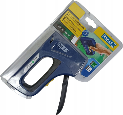 Kapëse me dorë Rapid ALU740 Dual, trup alumini, 2 shkallë goditjeje, blu