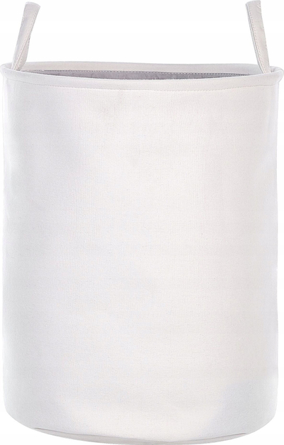 Set shporta rrobash Beliani Archa Cotton, 2 copë, prej poliestër me pambuk, të bardha