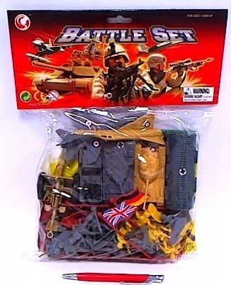 Set lodrash ushtarake Battle Set, figura plastike, shumëngjyrësh