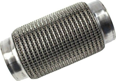 Gyp fleksibël shkarkimi 63x150mm Reinforced, çelik inox 304SS, argjendtë