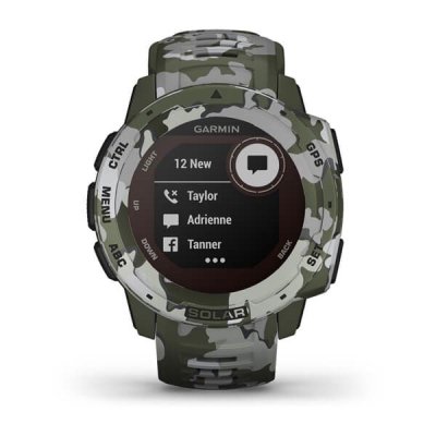 Smartwatch Garmin Instinct Solar Camo, GPS, karikim me diell, jeshile kamuflazh