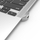 Bravë sigurie për MacBook Air 2019–2022 me kabllo dhe çelës, ngjyrë argjendtë