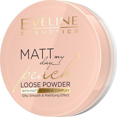 Pudër pluhur Eveline Matt My Day Loose Smoothing and Matting, Peach, 6 g