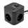 Zgjatës prizash Huslog Cube, 3x prizë, 4x USB, i zi