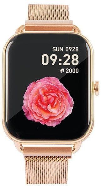 Smartwatch për gra Hiketech, IP68, thirrje Bluetooth, i artë