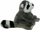 Loder pelushi Dubi Raccoon, 28cm, me shirit ngjitës, ngjyra MIX