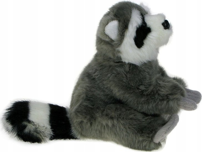 Loder pelushi Dubi Raccoon, 28cm, me shirit ngjitës, ngjyra MIX