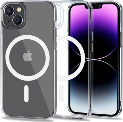 Mbështjellës Tech-Protect Flexair Hybrid MagSafe për iPhone 14, transparent