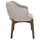 Karrige ngrënieje ABAI HM9971.03, dru rubberwood walnut, bouclé gri e çelët
