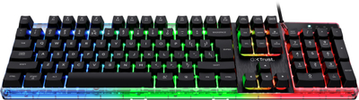 Tastierë gaming Trust GXT 835 Azor, layout anglisht, drita RGB, e zezë