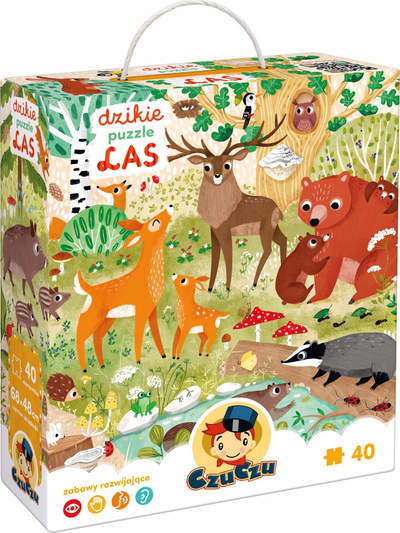 Puzzle Czuczu Wild Puzzle Forest, 40 copa, për kalamaj, shumëngjyrësh