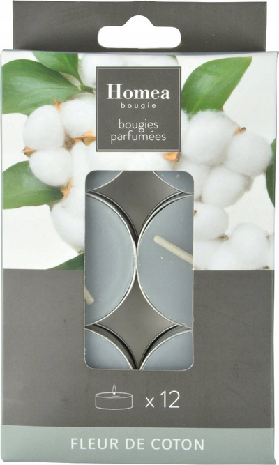 Qirinj të vegjël aromatikë Homea Fleur de Coton, set me 12 copë, erë lule pambuku, gri
