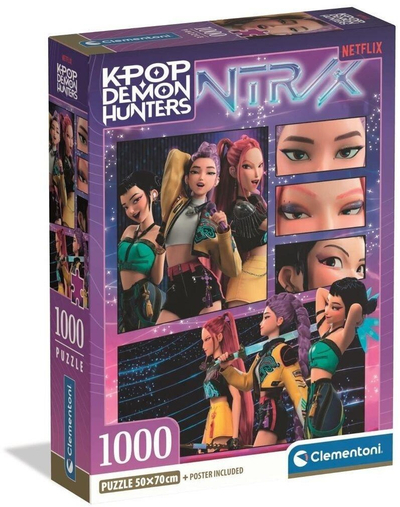 Puzzle Clementoni Kpop Demon Hunters, 1000 pjesë, 50 x 70 cm, shumëngjyrësh