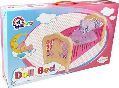 Krevat lodër për kukulla Technok Toys MIX, plastikë, 45x26x24 cm, rozë