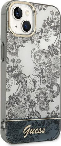 Mbulesë telefoni Guess Porcelain Collection për iPhone 14 Plus 6.7", hardcase, gri