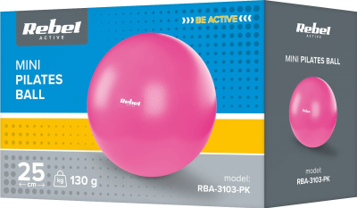 Top gjimnastike Rebel Active, 25 cm, për pilates dhe rikuperim, rozë