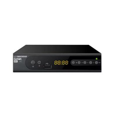 Dekoder DVB T2 Esperanza EV106R, HEVC H.265, USB, i zi