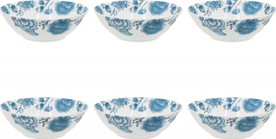 Set pjata të thella Rose&amp;Tulipani Oniria, 20cm, porcelan, bardh e kaltër
