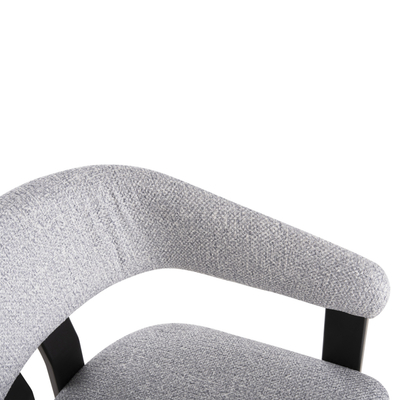 Karrige ngrënieje Zarra 55,5x59x81,5Hcm (HM9970.02), zezë/ gri