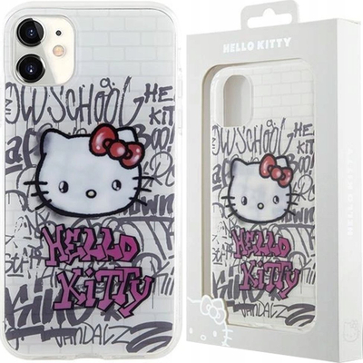 Kapak telefoni Hello Kitty HKHCN61HDGPHT, iPhone 11 XR 6.1", hardcase TPU, i bardhë