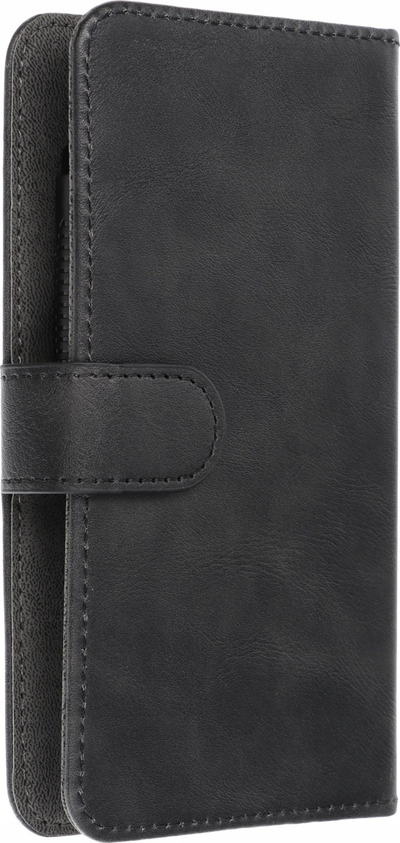Këllëf universal Common Size S për smartphone, me kapak, ngjyrë e zezë