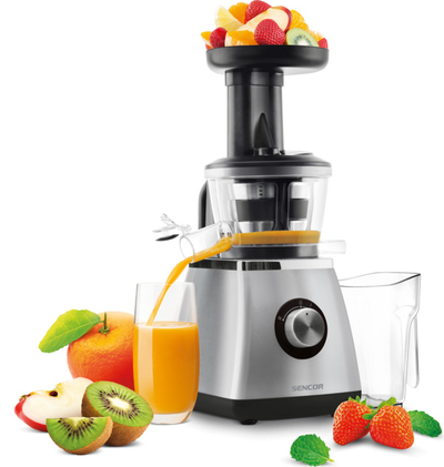 Shtrydhës frutash Sencor SSJ 4041BK, 0.8 l, 400 W, i zi/argjendtë
