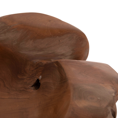 Enë dekorative tavoline Noki HM18296, dru teak, 50x46x10 cm, ngjyrë natyrale