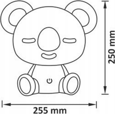 Llampë dekorative Polux Rabbit, LED multikolor, 25cm, e bardhë