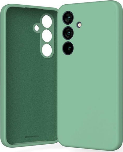 Силиконска маска Mercury за Samsung Galaxy S24 Plus, флексибилна, зелена