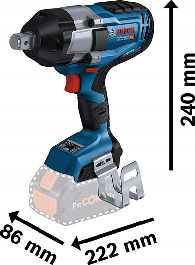 Çelës goditës Bosch GDS 18V-1050 HC BITURBO, 18V, brushless, 3/4", pa bateri