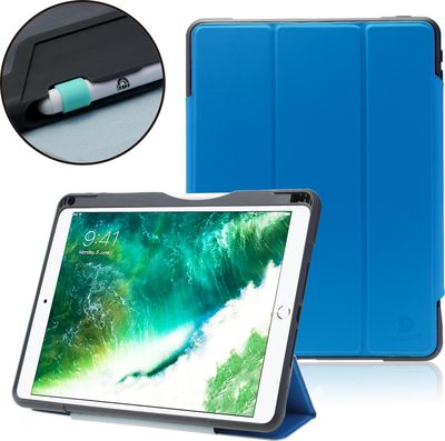 Këllëf tableti DEQSTER Rugged Case RQ1, për iPad 10.2 7/8/9 Gen, me mbajtëse stylusi, blu