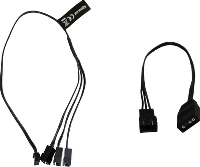 Kabllo RGB Alphacool Digital LED Y 3-way, JST 3-pin, 30cm, e zezë