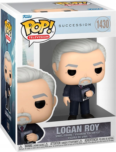 Figurë Funko Pop Succession Logan Roy 1430, vinil për koleksion, me kuti për vitrinë, shumëngjyrëshe
