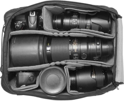 Kuti organizuese për kamera Peak Design Camera Cube Large, për pajisje fotografike, me ndarës fleksibël, e zezë