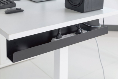 Kanal kabllosh Digitus Cable Management Channel, metalik, për montim nën tavolinë, i zi