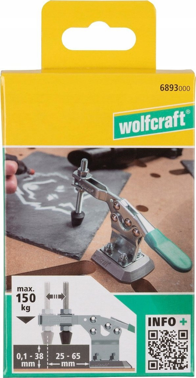 Kapëse mobile Wolfcraft 6893000, gjerësi kapjeje 38 mm, çelik, gri