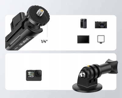 Kllapë montimi Ulanzi R105, formë Y, për GoPro DJI Action monitor, metalike e zezë