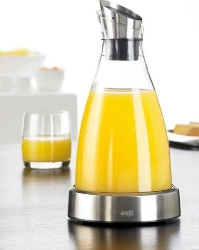 Termos Emsa Flow, 1L, çelik inox me xham, transparent